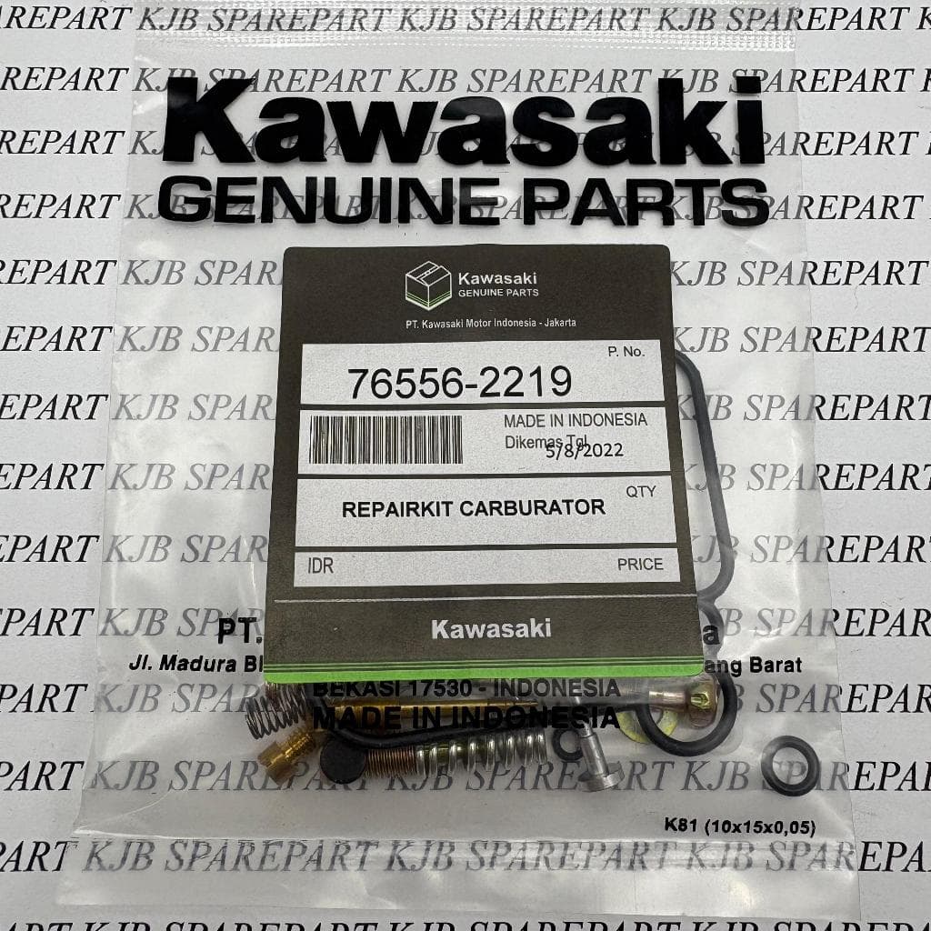 76556-2219 ชุดซ่อม คาร์บูเรเตอร์ FullSET Kawasaki KLX 150, KLX 150 SLG BF, DUNTTracker Original