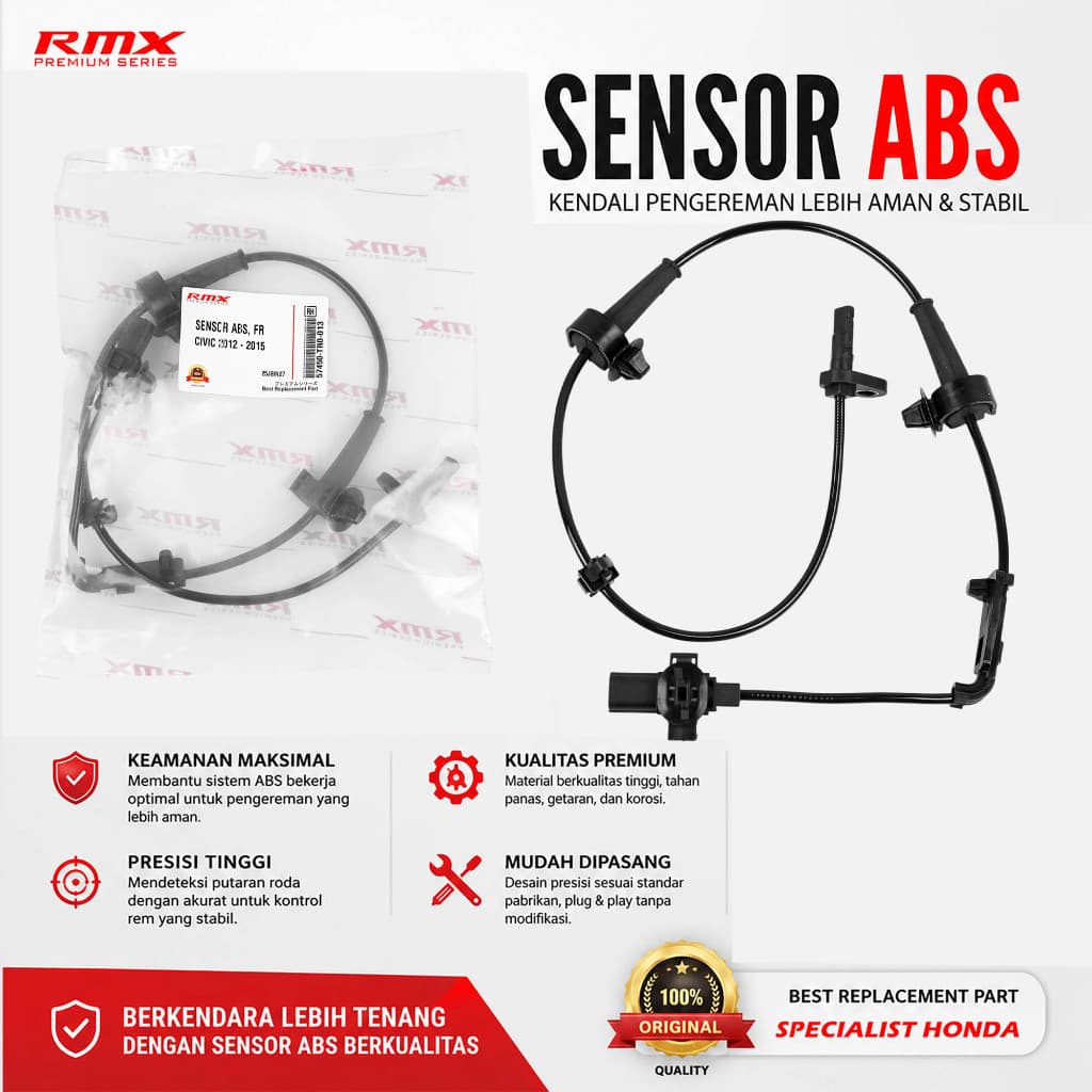RMX สายเซนเซอร์เบรค ABS พรีเมี่ยมสําหรับ Honda Civic FB 2012-2015