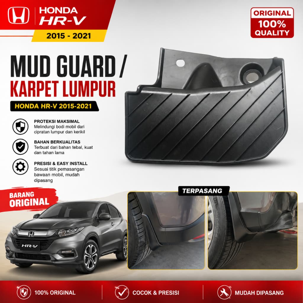 MUD GUARD / MUD CARPET / REAR WHEEL MUD RETAINER ยางสําหรับ HONDA HRV 2015-2021