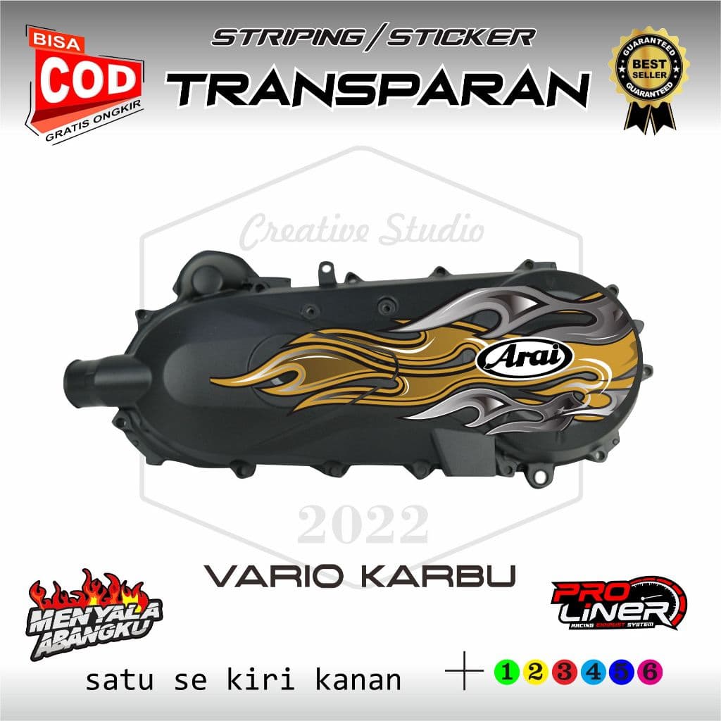 สติ๊กเกอร์ถัง Cvt สําหรับคาร์บูเรเตอร์ Vario, Vario ทั้งหมด, เข้า, เรียบง่าย, motif fire ล่าสุด, ดี
