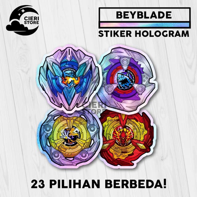 Cool Beyblade Variant อะนิเมะสติกเกอร์โฮโลแกรมกันน้ํา 23 ทางเลือกที่แตกต่างกัน