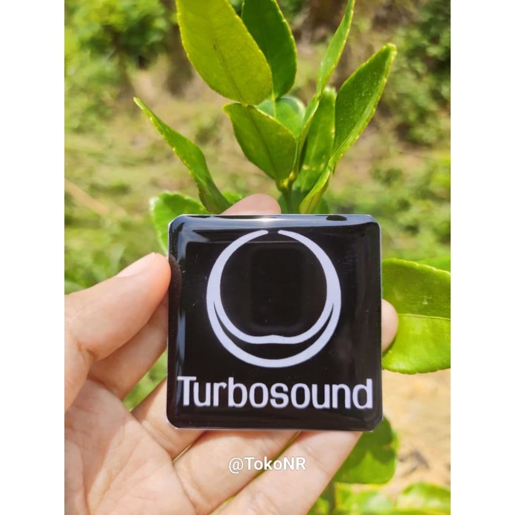 โลโก้ | งานป้าย | ตราสัญลักษณ์ TURBOSOUND [สีดํา] นูน 3 มิติ