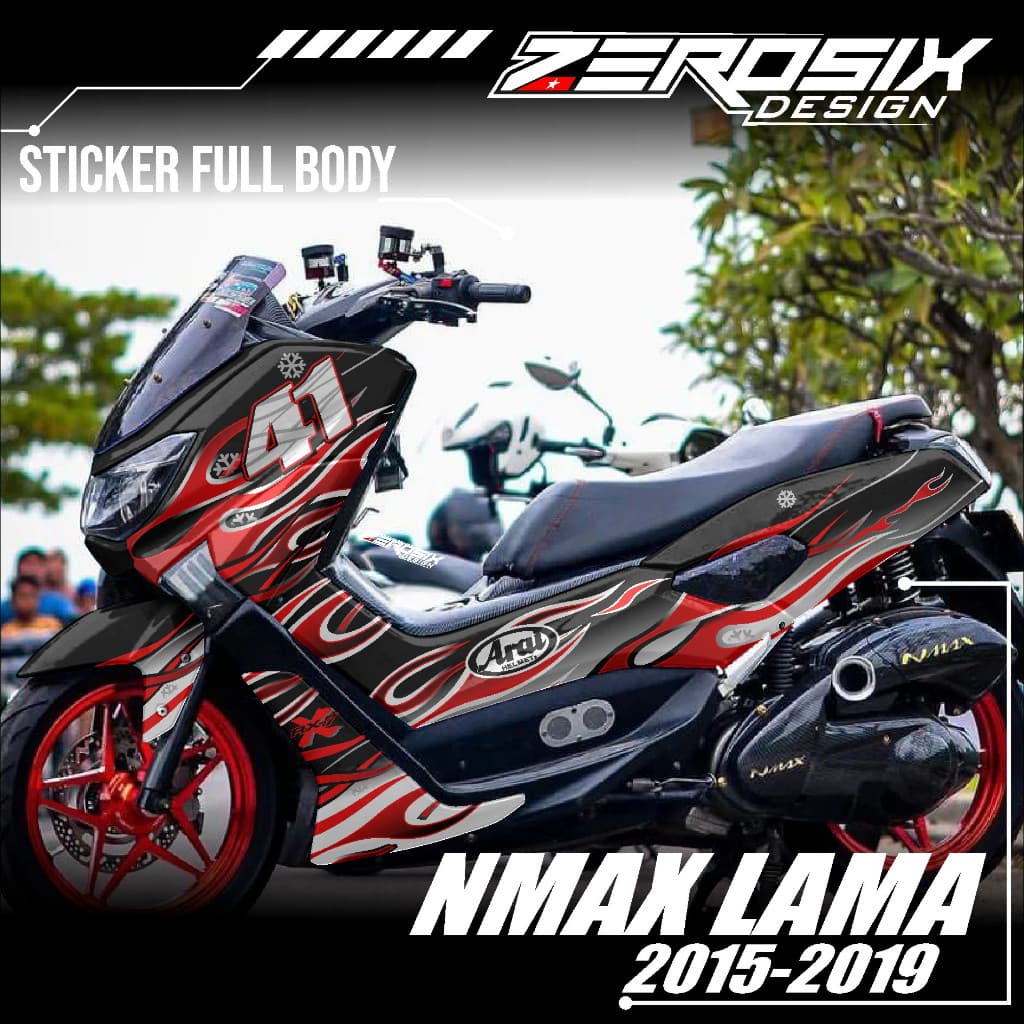 สติ๊กเกอร์รูปลอก Nmax Old/Old Fullbody Sticker Nmax Gen 1 Fullblock Skotlet Variation Motif Arai Haga Api