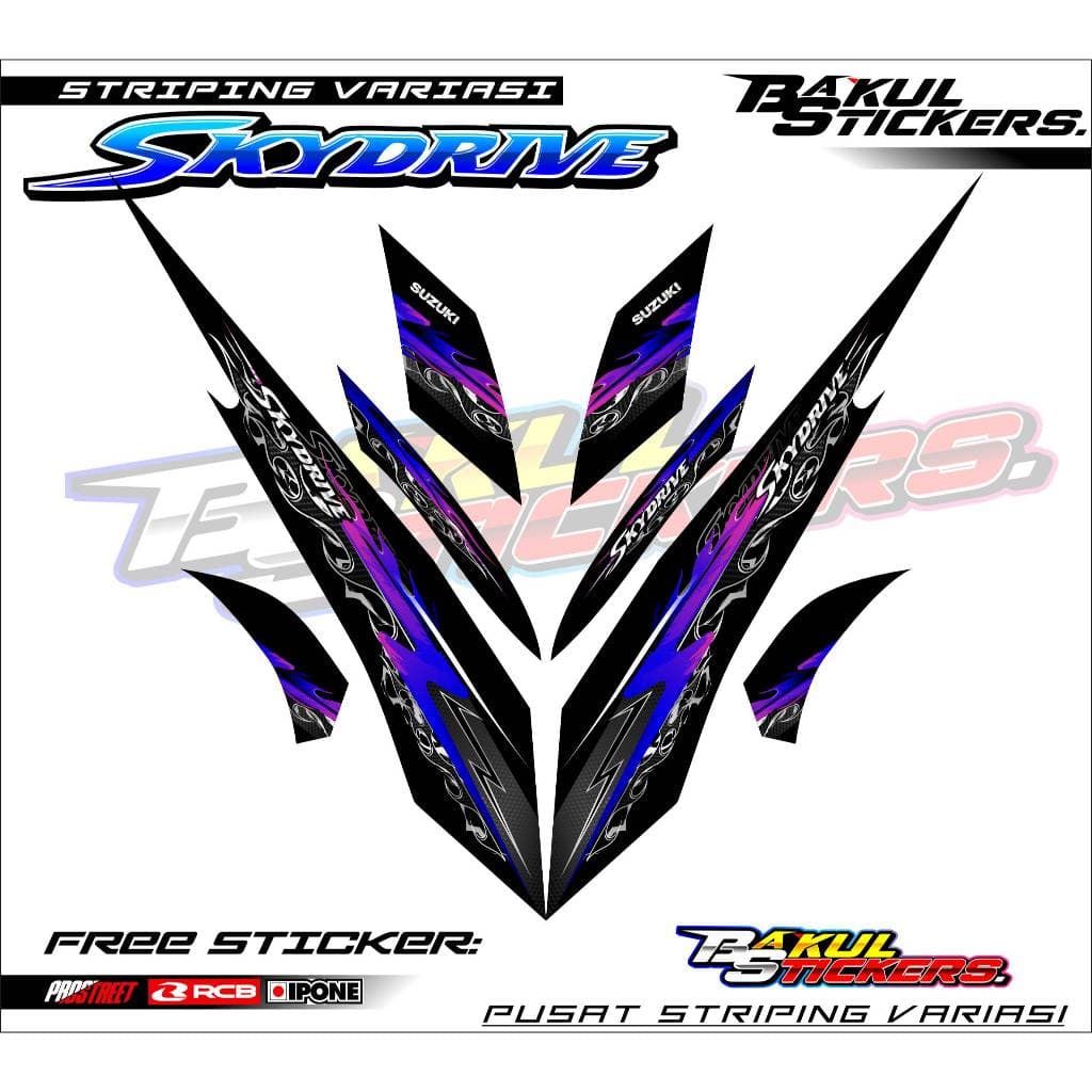 SUZUKI SKYDRIVE STREET FIRE VARIATION STRIPING / SKY DRIVE MOTORCYCLE VARIATION STICKER LIST