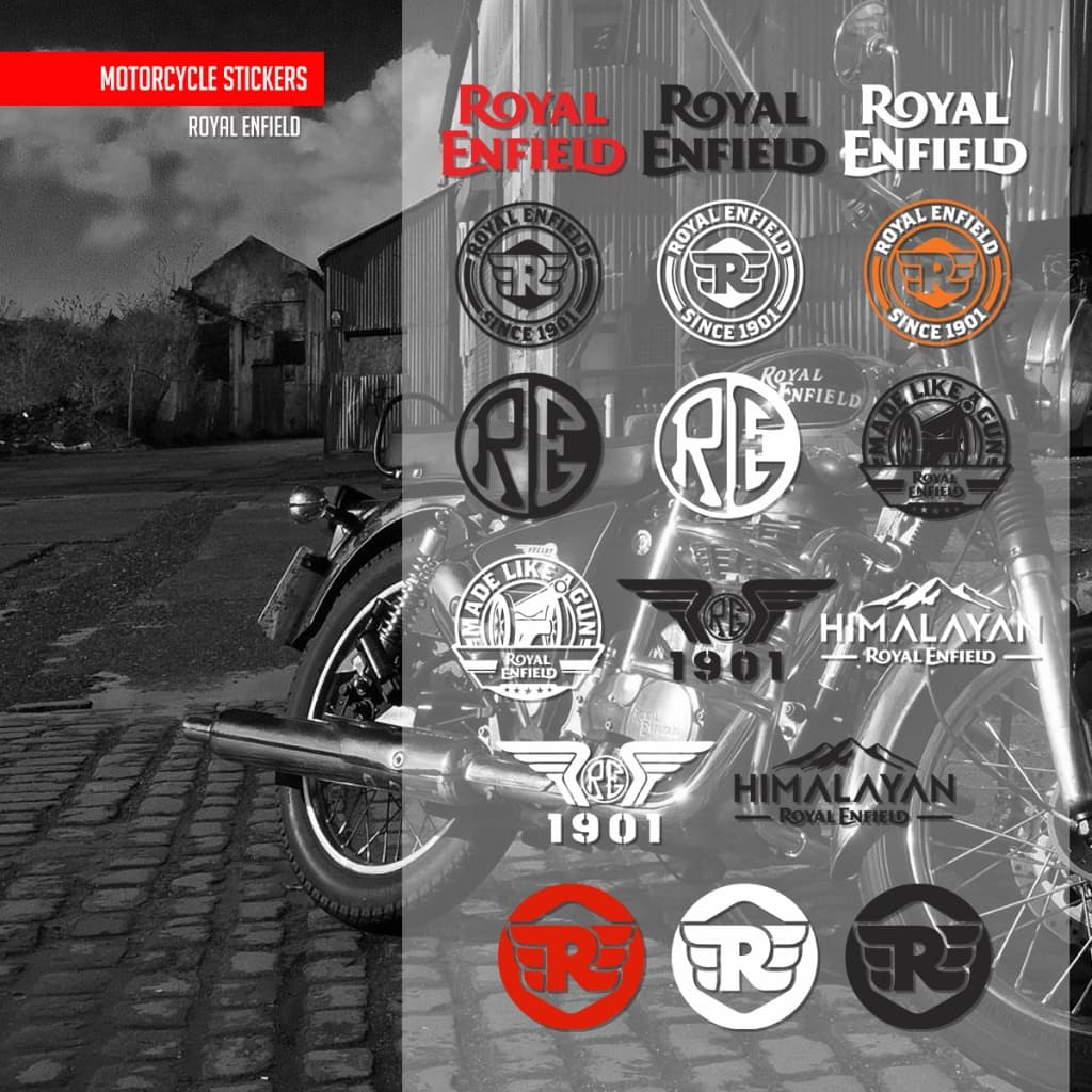 Royal Enfield Classic Motorcycle Variation Sticker รูปที่ 1
