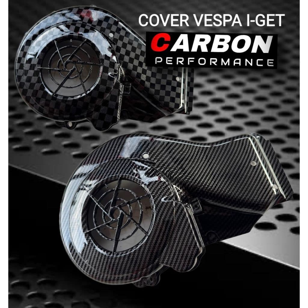 ฝาครอบพัดลมคาร์บอน VESPA SPRINT IGET PRIMAVERA S125 LX LXV คาร์บอนประสิทธิภาพหลากหลาย