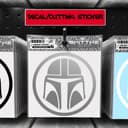 สติ๊กเกอร์ตัดโลโก้หมวกกันน็อค Star Wars The Mandalorian สําหรับอุปกรณ์เสริมในรถยนต์และรถจักรยานยนต์