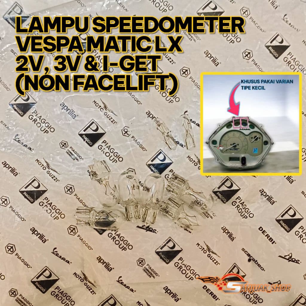 VESPA MATIC LX 2V, 3V & I-GET SPEEDOMETER LIGHTS (NON FACELIFT)