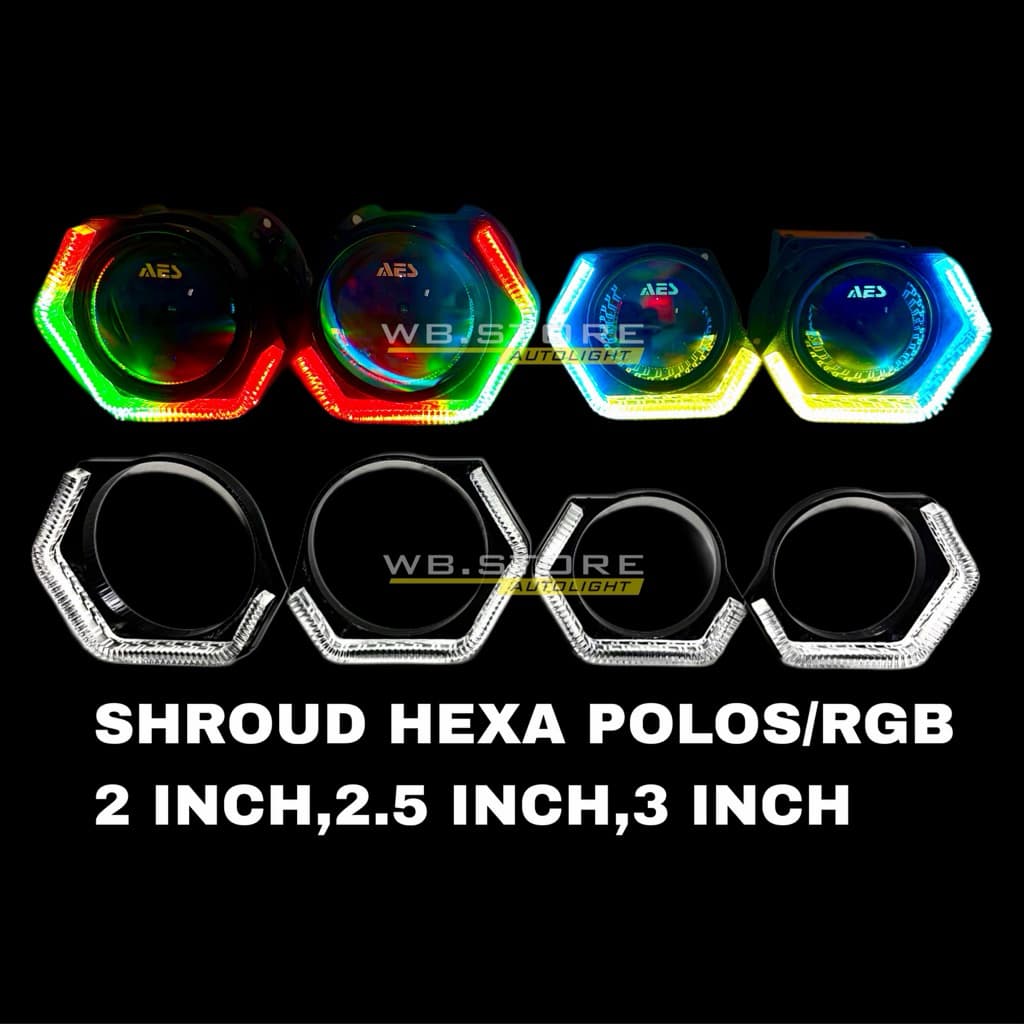 SHROUD HEXA NON LED / RGB 2 นิ้ว 2.5 นิ้ว 3 นิ้ว WB.STORE Slimframe shroud อะคริลิค SLIMFRAME ACRYLIC รูปที่ 1