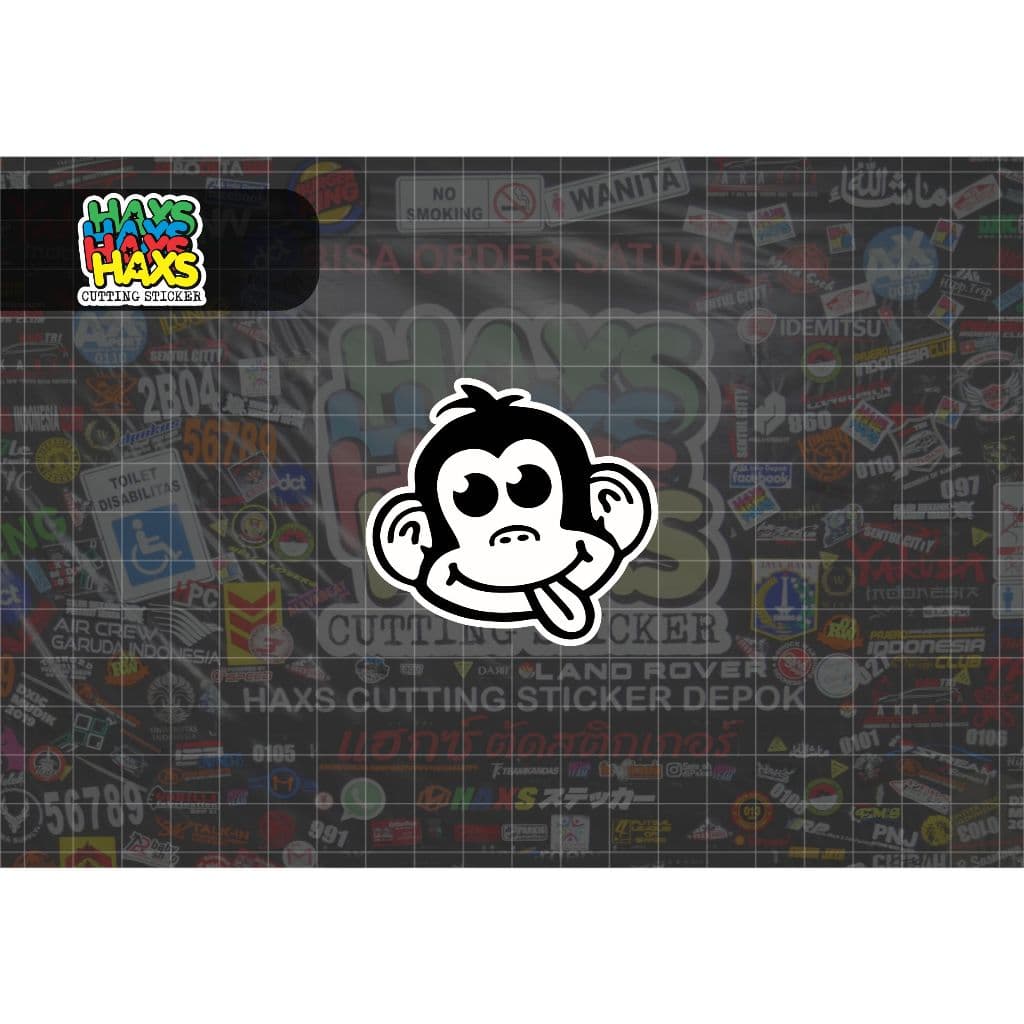 สติ๊กเกอร์ตัด Monkey Melet ขนาด 6 ซม. สําหรับรถจักรยานยนต์ รูปที่ 1