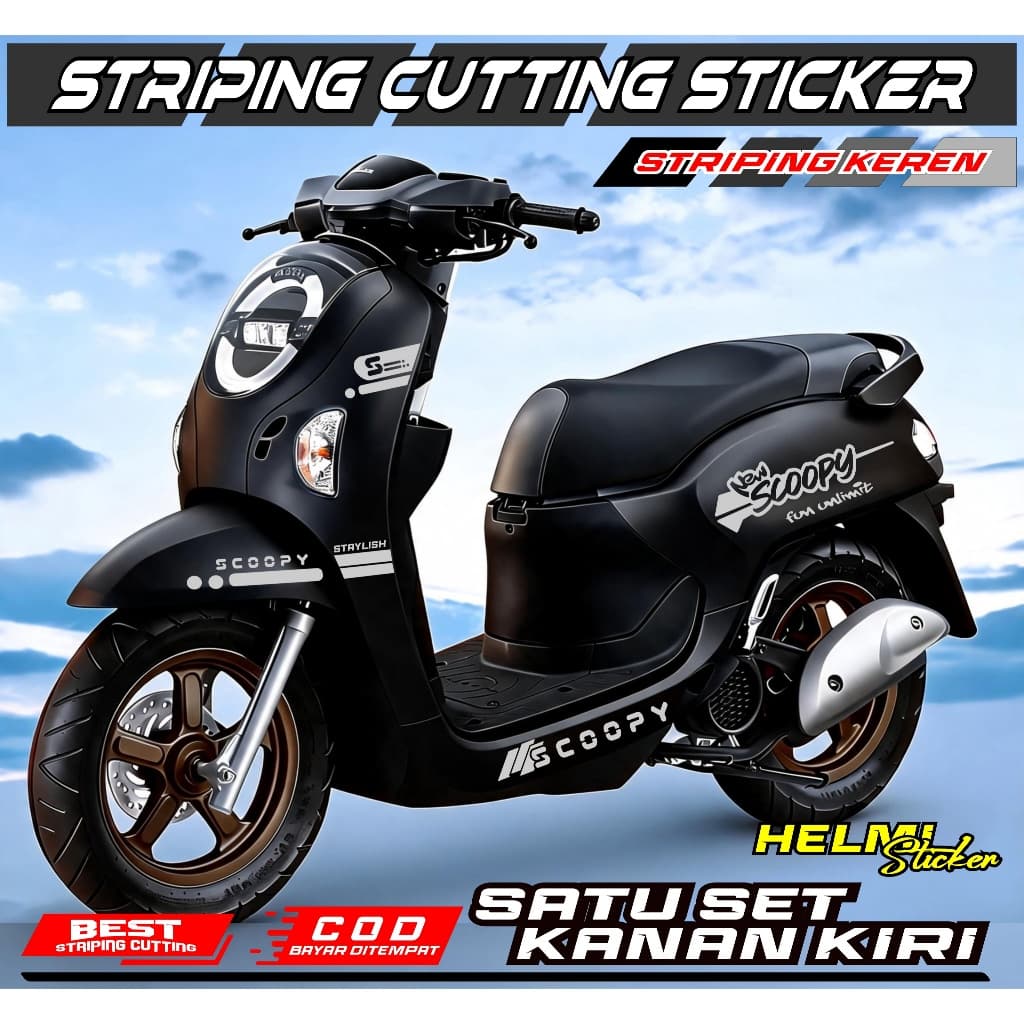 สติ๊กเกอร์ตัดแถบ HONDA SCOOPY ALL NEW 2025 - 2026 ใหม่ UNIVERSAL SCOOPY LIS VARIATION STICKER