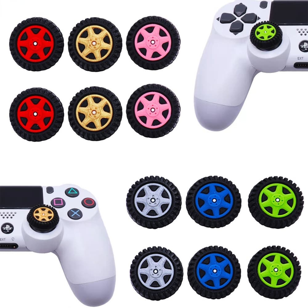 1 ชิ้นล้อรถ Tyre รูป Thumb Stick Grip Cap Analog จอยสติ๊กฝาครอบป้องกันใช้งานร่วมกับ PS5 PS4 PS3 Slim Xbox 360…