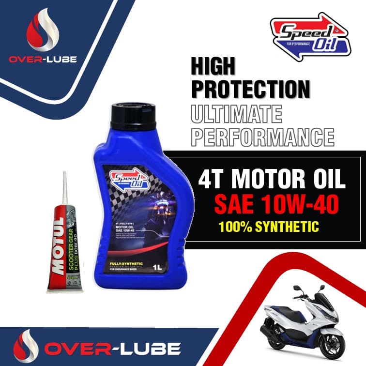น้ํามันเครื่อง Speed Oil​ แท้​ เบอร์ 10W-40 สังเคราะห์แท้ 100% สําหรับ PCX , Nmax , GpX Drone ,Click, Grand…