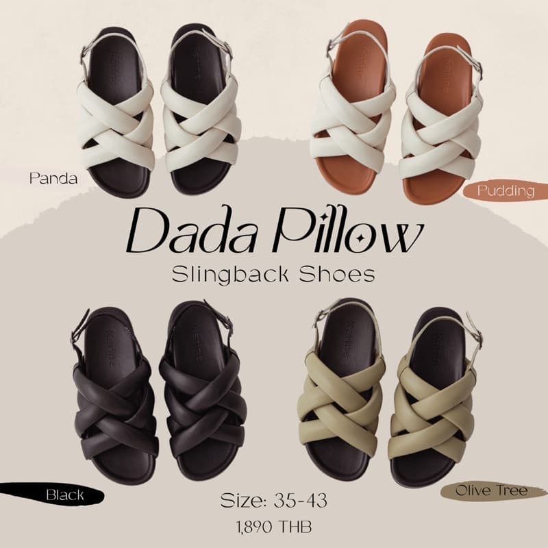 KARINE รองเท้าน้อนนวมรุ่น Dada Pillow Slingback Shoes รัดส้น 🛒