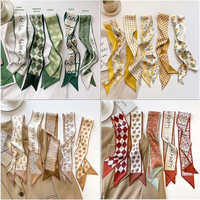 แฟชั่นเกาหลี Ins หางม้าผม Tie Elegant ข้อมือผ้าพันคอผ้าไหมริบบิ้นโบว์หัวเชือก Hairband อุปกรณ์เสริมผม WJ1117B
