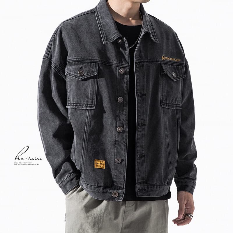 Jacket jeans L9005 L08 เสื้อยีนส์ชาย แขนยาว ผ้าดี ทรงสวย แจ็คเก็ตยีนส์ เสื้อยีนแขนยาว รูปที่ 1