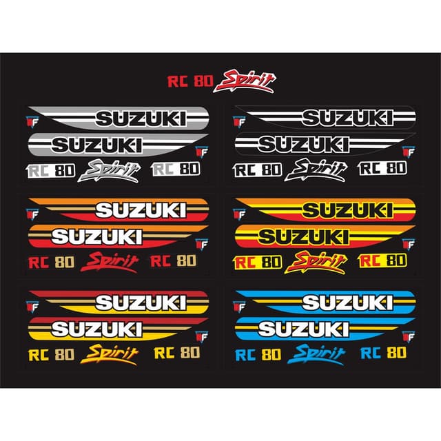 Suzuki RC80 Striping Sticker Variations