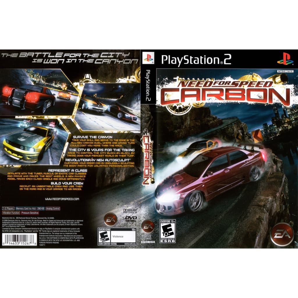 แผ่นเกมส์ PS2 Need for Speed - Carbon คุณภาพ ส่งไว (DVD)