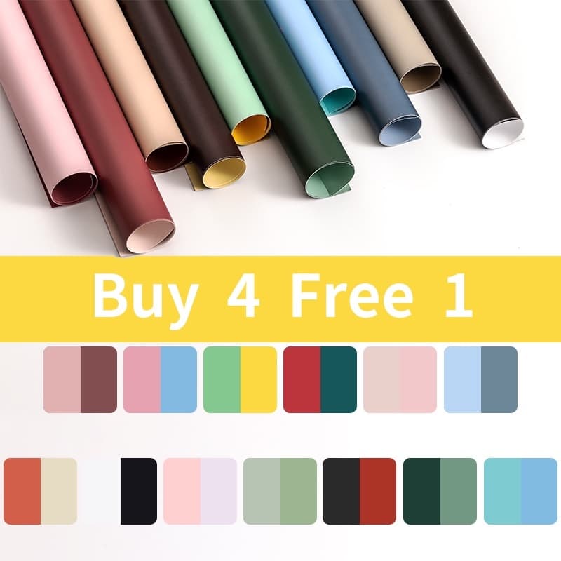 Selens ฉากถ่ายรูปสินค้าสี 57x87 ซม. 2-in-1 กระดาษฉากหลังสําหรับถ่ายภาพ กันน้ํา โปสเตอร์พื้นหลัง สีพื้น…