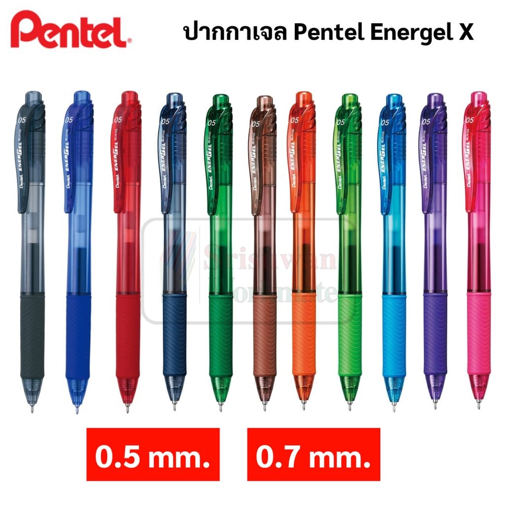 Pentel Energel ปากกาเจล 0.5 mm. / 0.7 mm. ปากกาเจลสี เพนเทล BLN105 BL107 LRN5 LR7 ปากกา gel pen ไส้ปากกาเจล…