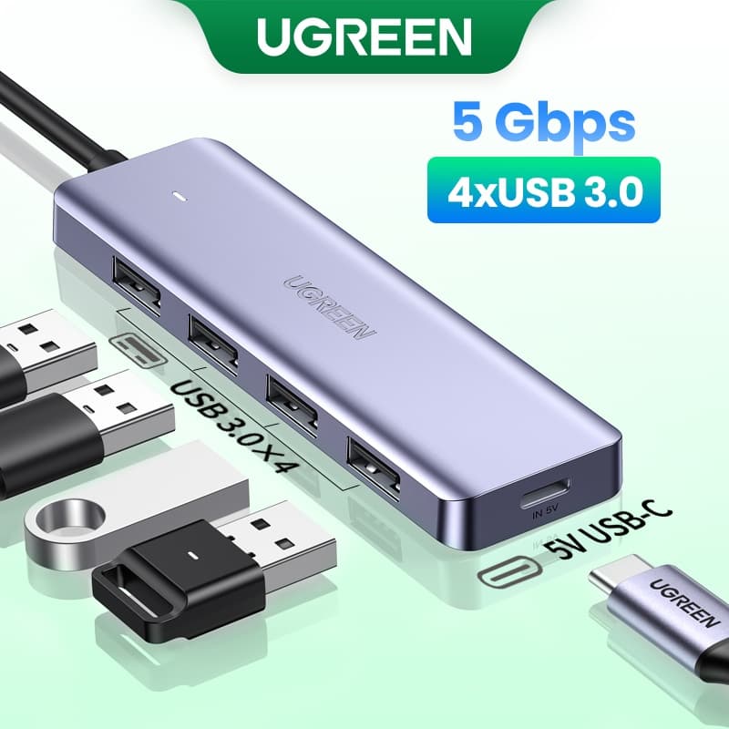 UGREEN USB C Hub 4 Ports USB Type C to USB 3.0 Hub Splitter Adapter for Macbook Pro, iPad Pro, Samsung Galaxy…