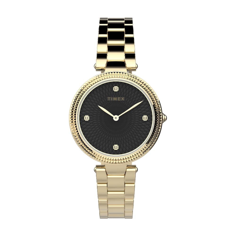 Timex TW2V24100 Adorn นาฬิกาข้อมือผู้หญิง สีทอง หน้าปัด 32 มม.