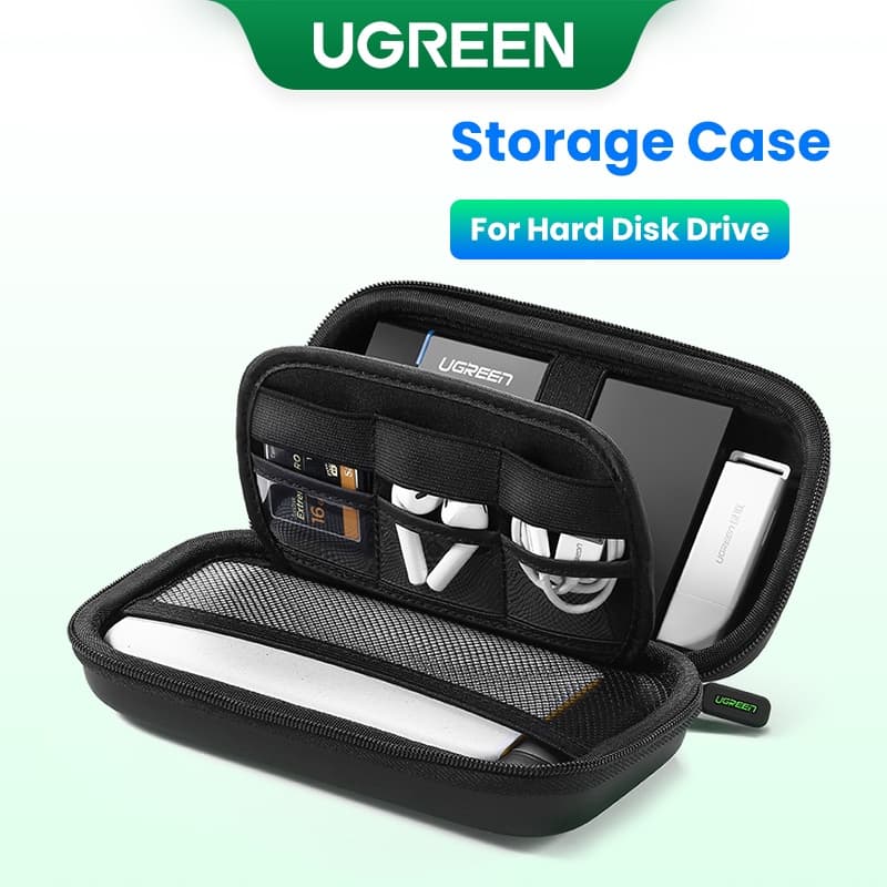 UGREEN Storage Bag กระเป๋าจัดเก็บฮาร์ดไดรฟ์ พาวเวอร์เเบงค์ ขนาด 2.5 นิ้้ว Big Size