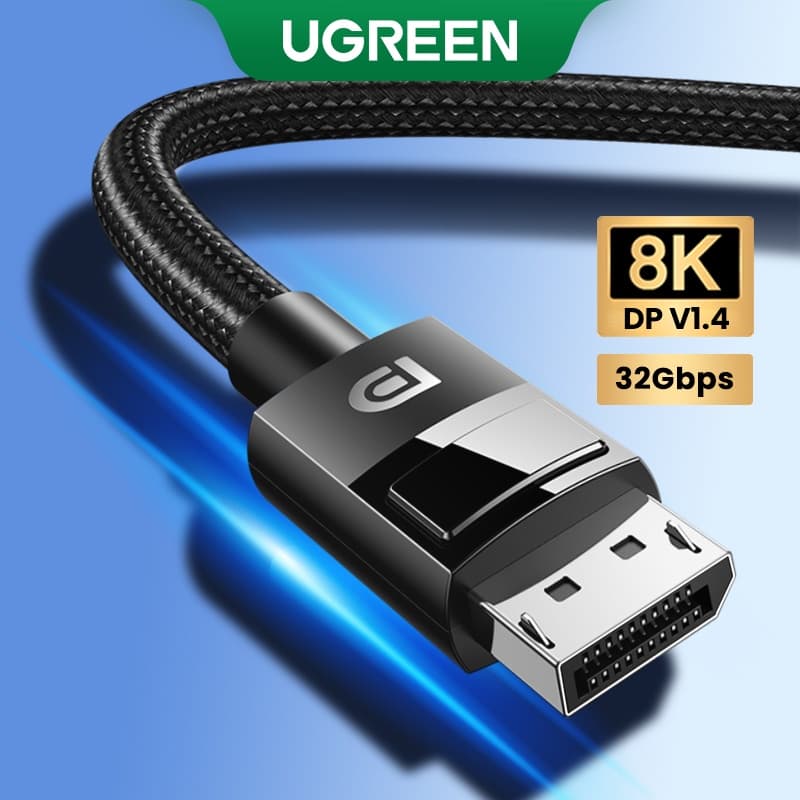 UGREEN DP Cable สายเชื่อมต่อพอร์ตจอมอนิเตอร์ 8K/60Hz 1.4 Cable Hig-speed 32.4Gbps สําหรับเกม PUBG HD PC