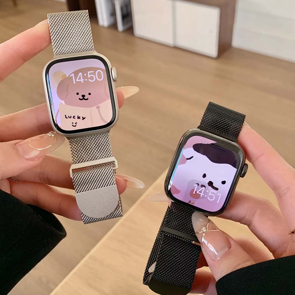 สายนาฬิกาข้อมือสเตนเลส โลหะ แม่เหล็ก สําหรับ iwatch 8 7 6 SE 5 4 45 44 42 41 40 38 มม.