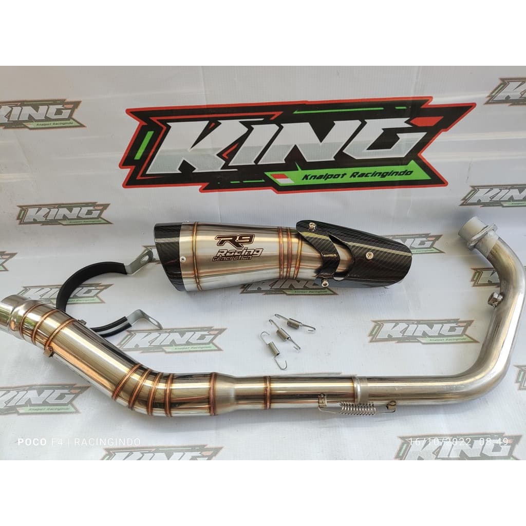 ท่อไอเสีย R9 H2 ss vixion r15 gsx supra gtr mx king mx 135 scorpio cb new cbr ฯลฯ