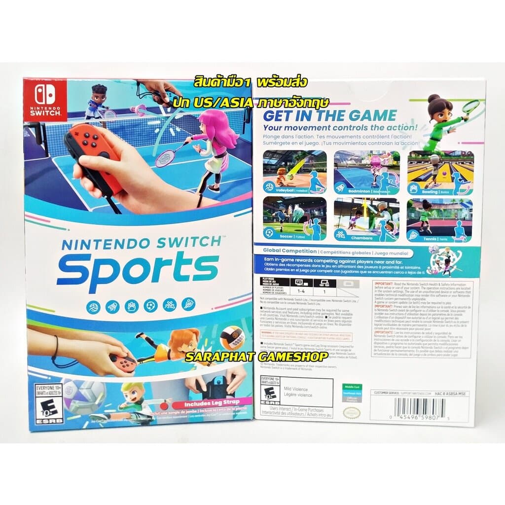 Nintendo Switch : Nintendo Switch Sports นินเทนโด้ เกมแผ่น Sports (รับประกันศูนย์ไทย)
