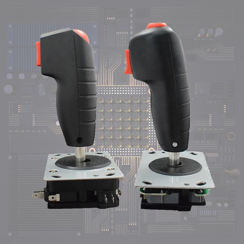 Winu Arcade จอยสติ๊ก Flight Stick พร้อมการสั่นสะเทือน Trigger จอยสติ๊กปุ่มไฟสีแดง 8 ทิศทางควบคุมเพลาอาเขต