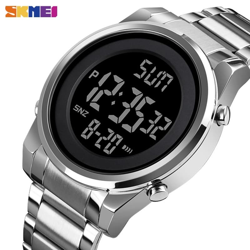 Skmei 1611 นาฬิกาข้อมือดิจิทัล LED 2 เวลา นับถอยหลัง โครโน่ แฟชั่น สําหรับผู้ชาย 1611