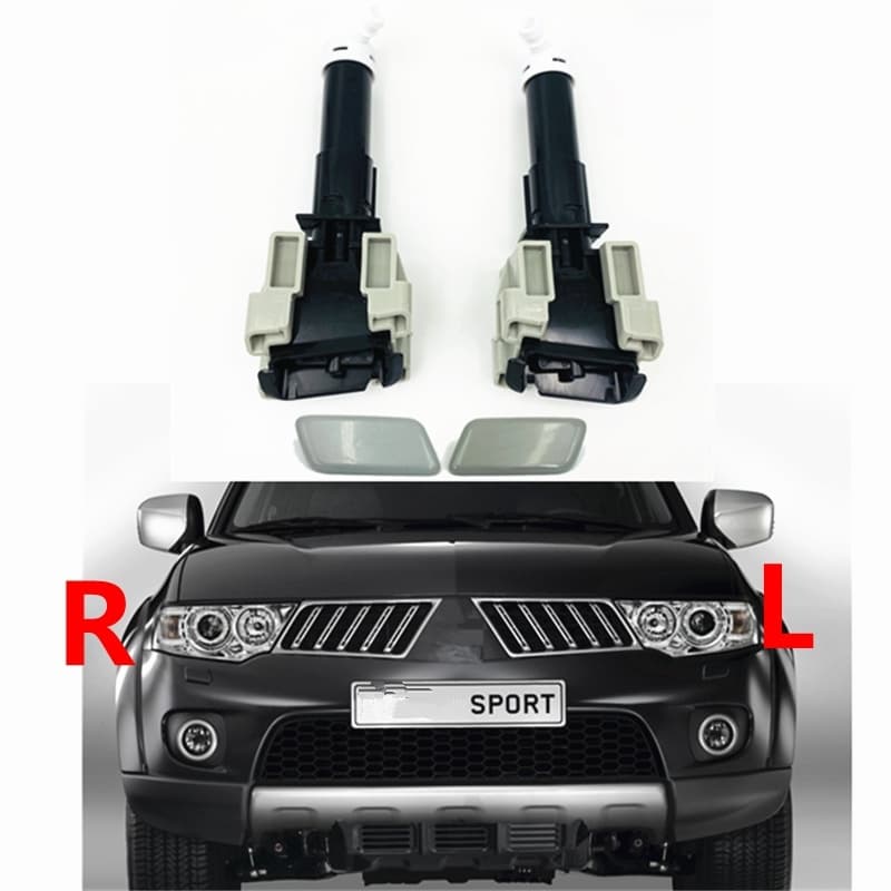 หัวฉีดที่ปัดน้ําฝน พร้อมตัวยึด สําหรับ Mitsubishi Pajero Montero Sport 2008-2014 L200 2009-2013