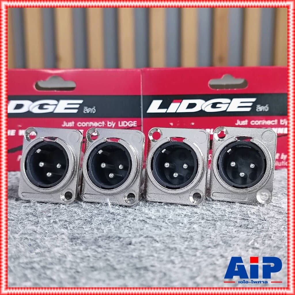 แพ็ค4ตัว ติดแท่น LIDGE YM047A XLRติดแท่น YM-047A XLR ตัวผู้ แจ็ค YM 047 A ติดแท่นตัวผู้ เอไอ-ไพศาล รูปที่ 1
