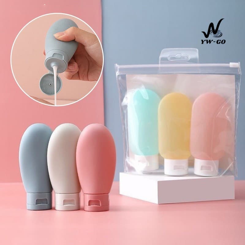 ขวดแยก ขวดใส่ของเหลว 3ชิ้น/ชุดละ มีถุงเก็บ ขวดรีฟิล ขนาด 60 มล. สําหรับใส่โลชั่น แชมพู ครีมกันแดด G3154