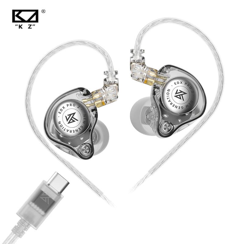KZ EDX Pro 2 หูฟังไฮไฟสเตอริโอสายหูฟังพร้อมไมโครโฟนกีฬาเสียงรบกวน Cancelling ชุดหูฟัง Musician Monitor หูฟัง…