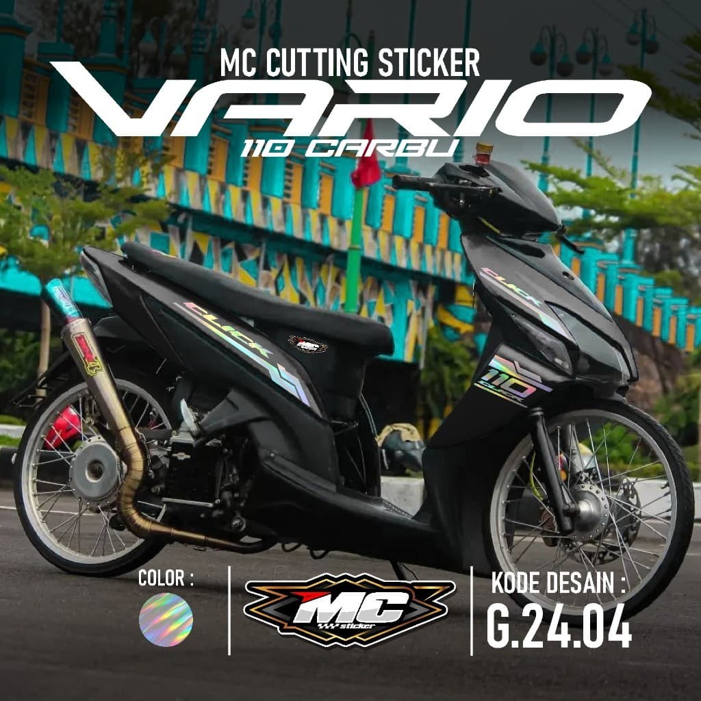 สติ๊กเกอร์ตัด Vario 110 คาร์บูเรเตอร์ - สติ๊กเกอร์อุปกรณ์มอเตอร์ไซค์ Honda Vario 110 Old Vario Old First…