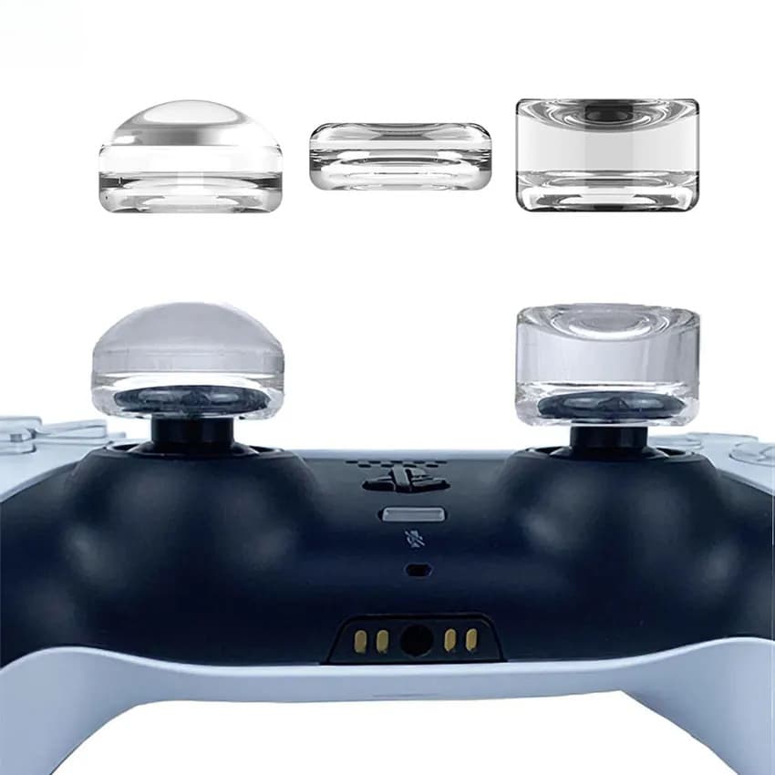 2 ชิ้นซิลิโคนใส Thumb Stick Grip Cap สําหรับเล่นสถานี 5 PS5 PS4 Xbox Series X/S จอยสติ๊ก Thumbstick กรณี