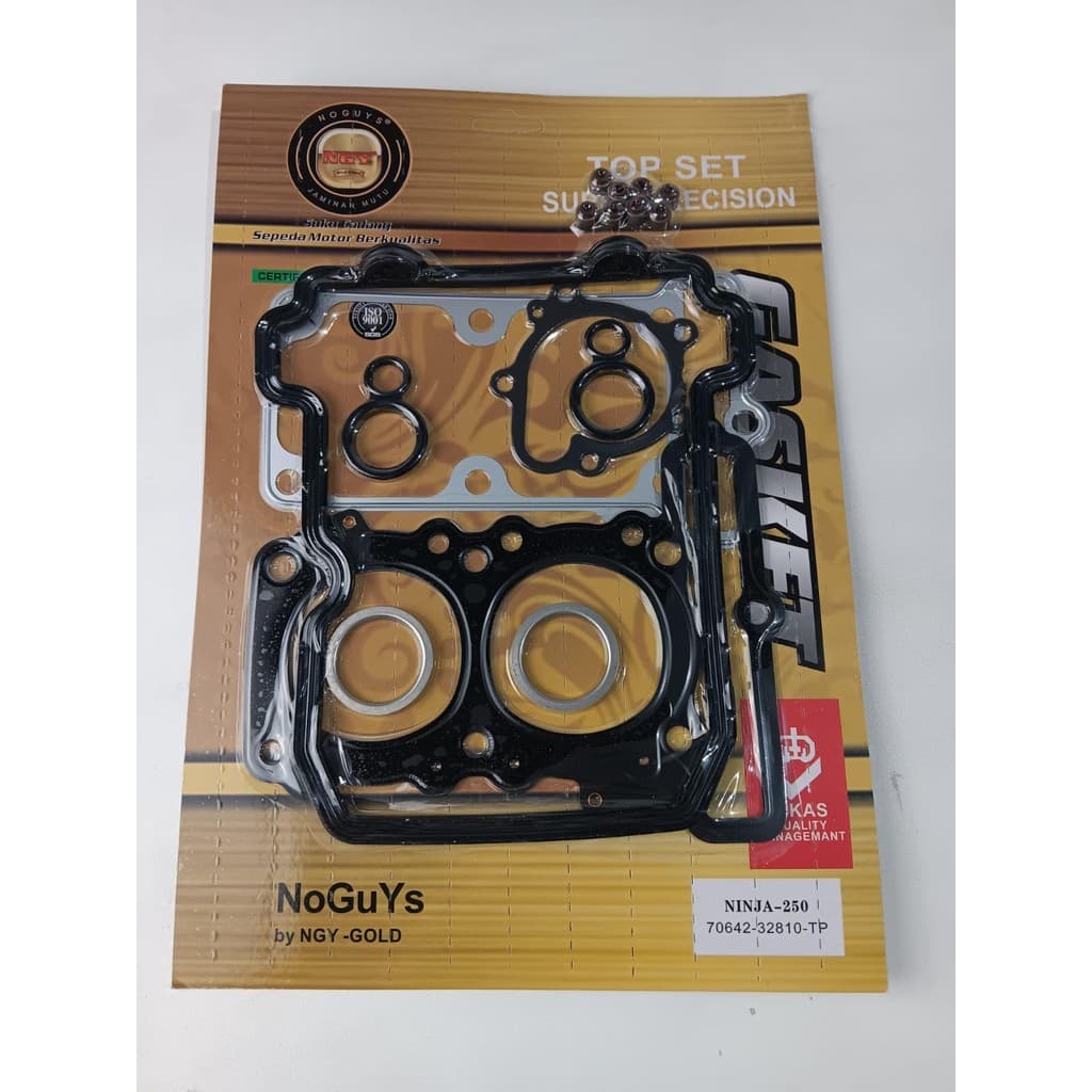 Ninja 250 ชุดด้านบนชุดบรรจุ TopSet ปะเก็น Kawasaki Ninja 250 NGY Gold MotorZone