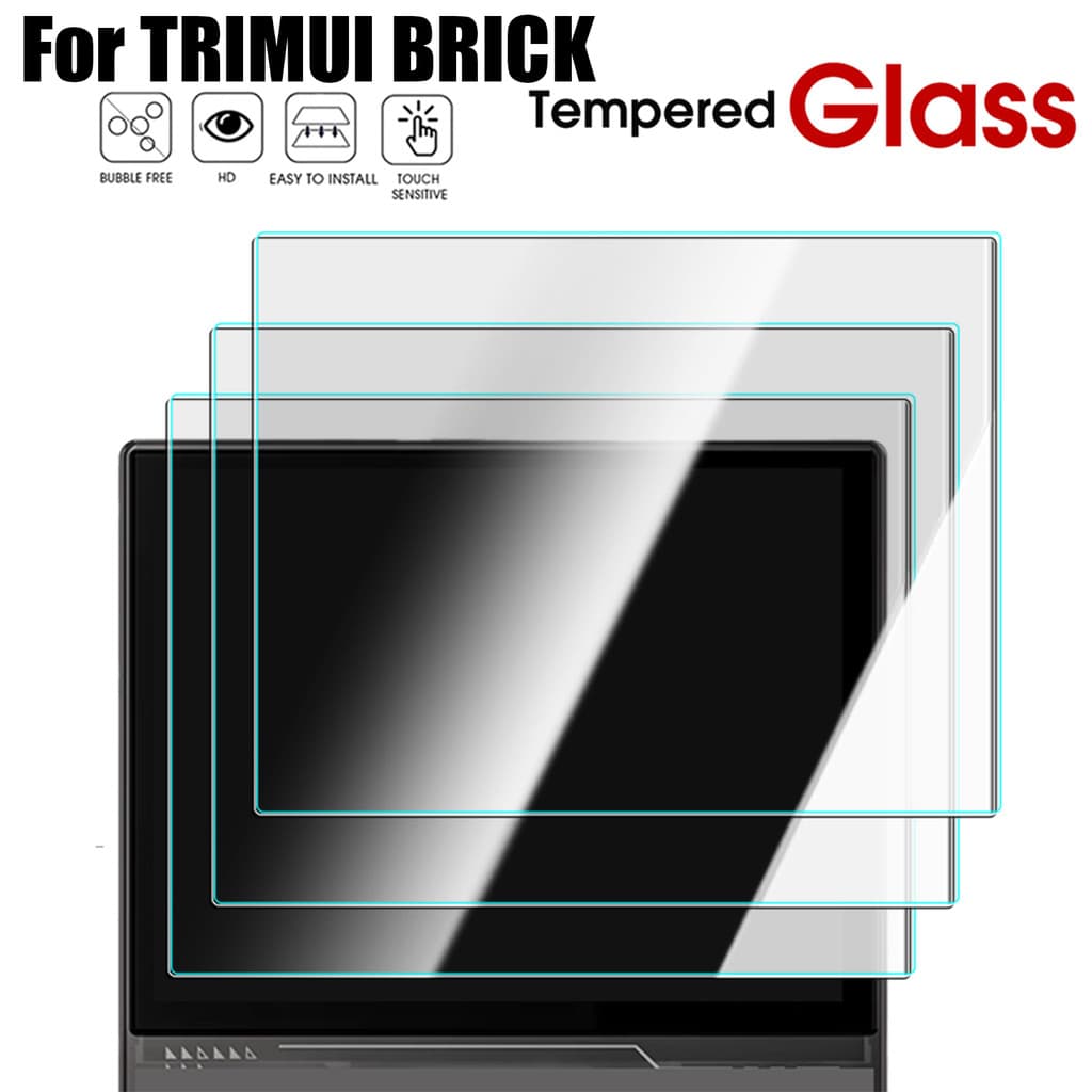 9H ความแข็งกระจกนิรภัยสําหรับ TRIMUI BRICK เกมคอนโซล - ตัวป้องกันหน้าจอ HD คอนโซลเกมมือถือฟิล์มป้องกัน