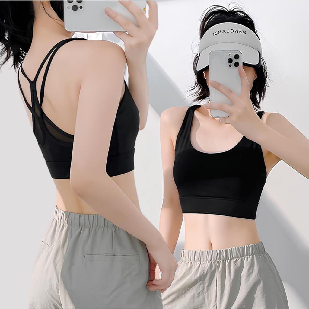 เสื้อออกกําลังกาย Sport Bra สปอร์ตบรา บราโยคะผู้หญิง กระซับเต้า รองรับหน้าอกได้ดี Size S-2XL