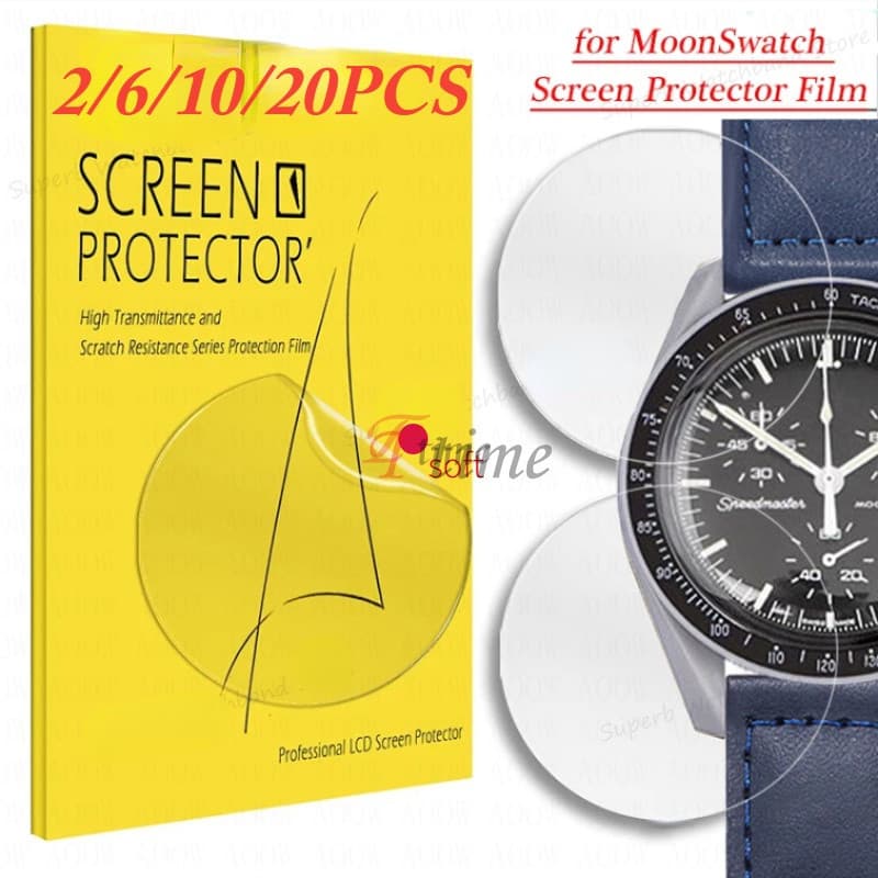ฟิล์มไฮโดรเจล TPU แบบนิ่ม ป้องกันรอยขีดข่วน สําหรับ MoonSwatch S-watch 2 5 10 20 ชิ้น รูปที่ 1