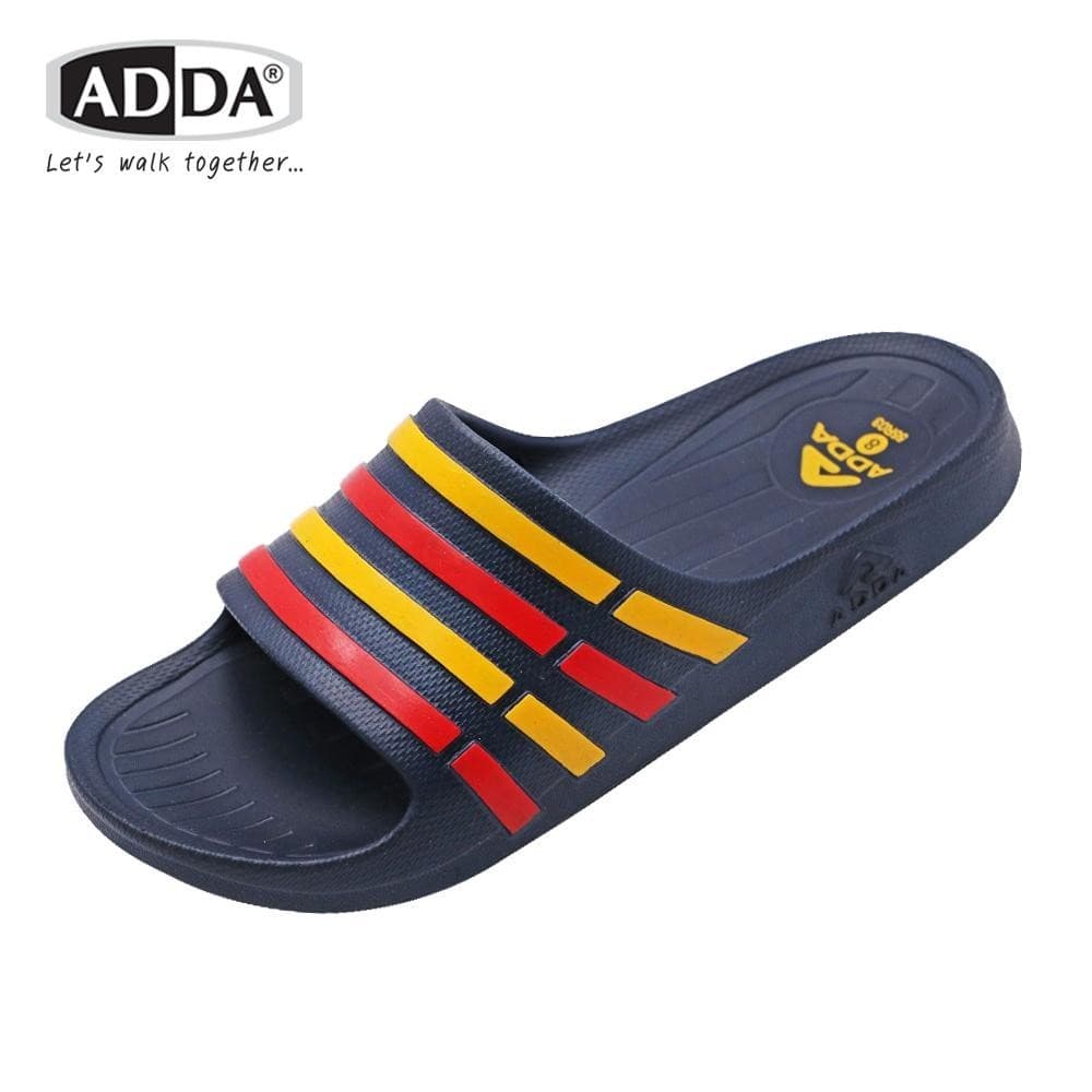 ADDA 55R03 แท้! รองเท้าแตะชาย แบบสวม แถบ 3 สี พื้นฉีดสําเร็จ ทนทาน กาวไม่หลุด พร้อมส่ง!
