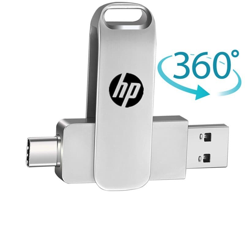 HP 3.0 OTG โลหะแขวนดิสก์ 2TB 1TB 512GB 256GB 128GB 64GB 32GB 16GB Type C USB Dual แขวนดิสก์ OTG USB แฟลชไดรฟ์…