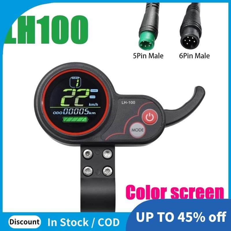LH100 จอแสดงผล LCD Dashboard คันเร่งเมตร 24 V-60 V สําหรับสกู๊ตเตอร์ไฟฟ้า Ebike จอแสดงผล LCD Speedometer…
