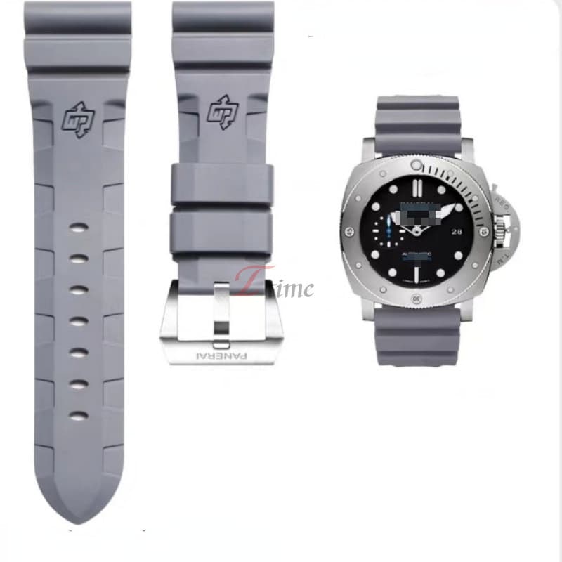 สายนาฬิกาข้อมือ ยางซิลิโคนนิ่ม กันน้ํา 26 มม. สําหรับ Panerai SUBMERSIBLE PAM 111 380