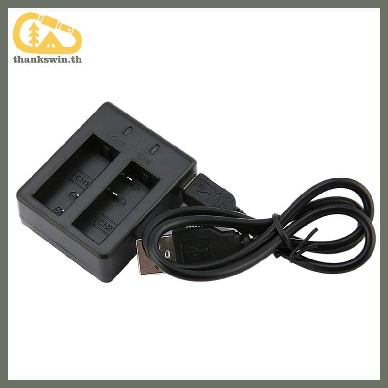 Thankswin 2 in 1 Dual Slot แบตเตอรี่ชาร์จ Cam Charger กล้อง Dock สําหรับ EKEN SJCam SJ4000 th