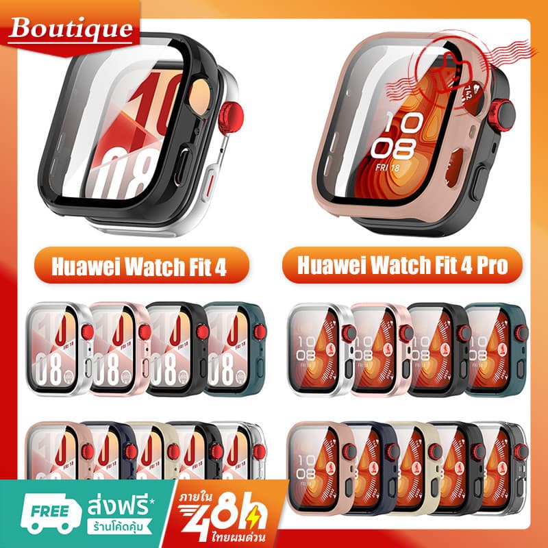 เคส สําหรับ Huawei Watch Fit 4 เคส แบบPC เคสฟิล์มกระจก สําหรับ Huawei Watch Fit 4Pro ป้องกันหน้าจอ case…