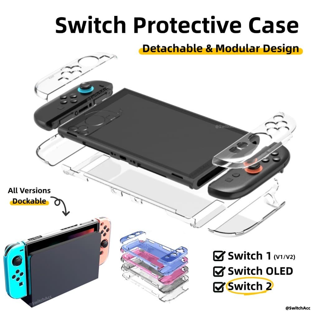 เคสป้องกันสวิตช์ Dockable สําหรับสวิตช์ 1/ 2/ OLED [สต็อกในพื้นที่] ป้องกันรอยขีดข่วนดีไซน์บางพิเศษ